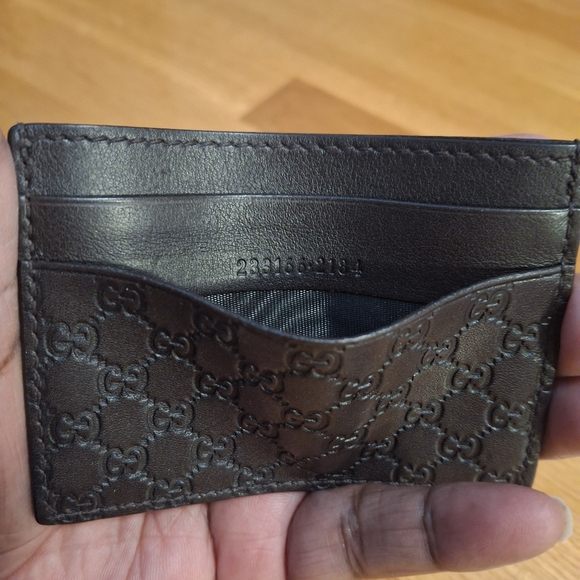 Gucci Micro Guccissima Leather Card Case Holder - Picture 4 of 8